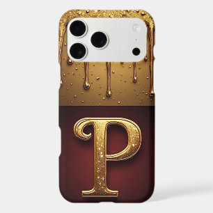 Glitter P Monogram Dripping Luxe Liquid iPhone 17 Pro Max Case