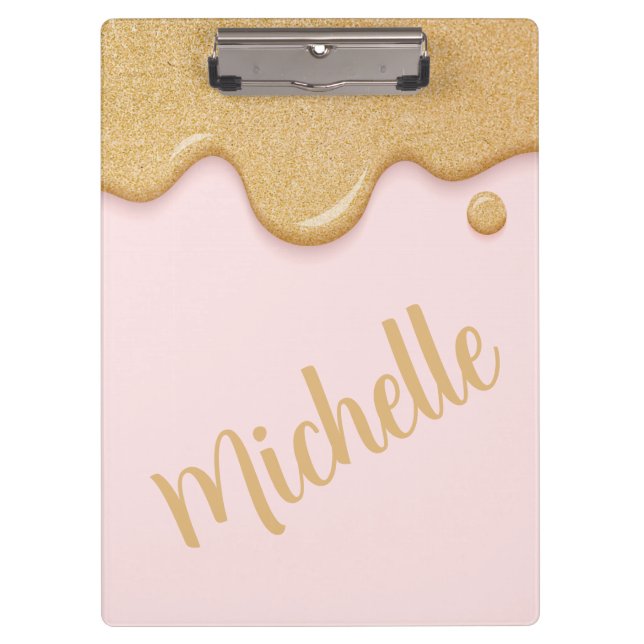 Glitter Paint Drip  Clipboard (Front)
