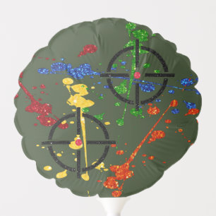 Glitter Paintball Party Targets Balloon