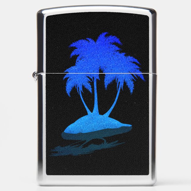 Glitter Palm Zippo Lighter (Front)