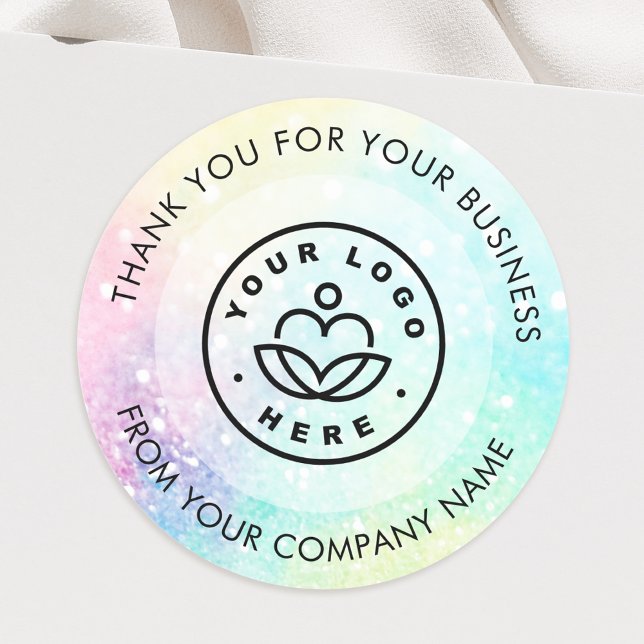 Glitter Pastel Bokeh Girly Colorful Pattern Classic Round Sticker (Creator Uploaded)