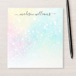 Glitter Pastel Bokeh Girly Colorful Pattern Notepad<br><div class="desc">A beautiful multicolor pastel glitter pattern,  that you can personalize with your custom details.</div>