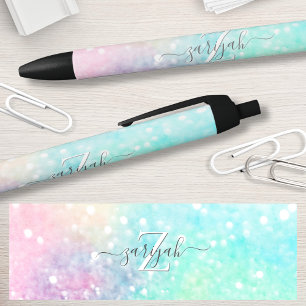 Glitter Pastel Bokeh Girly Colorful Pattern Pen