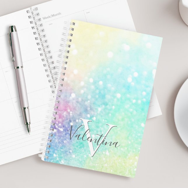 Glitter Pastel Bokeh Girly Colorful Pattern Planner (Creator Uploaded)