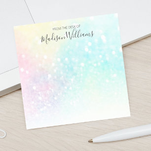 Glitter Pastel Bokeh Girly Colorful Pattern Post-it Notes