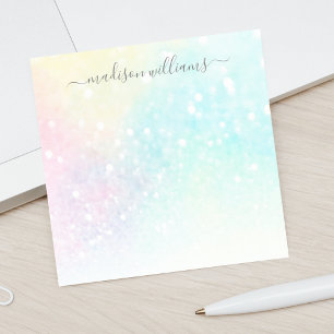 Glitter Pastel Bokeh Girly Colorful Pattern Post-it Notes