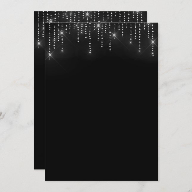 Glitter pattern blank Invitation (Front/Back)