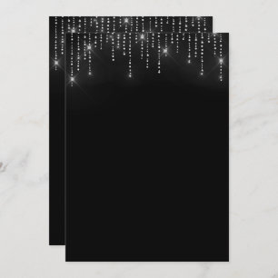 Glitter pattern blank Invitation