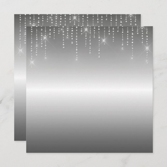 Glitter pattern blank Invitation (Front/Back)