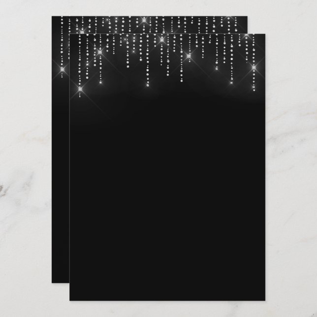 Glitter pattern blank Invitation (Front/Back)