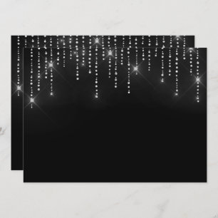 Glitter pattern blank Invitation