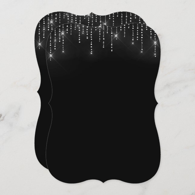 Glitter pattern blank Invitation (Front/Back)