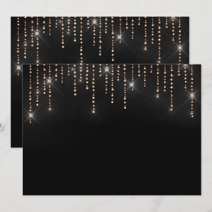 Glitter pattern blank Invitation