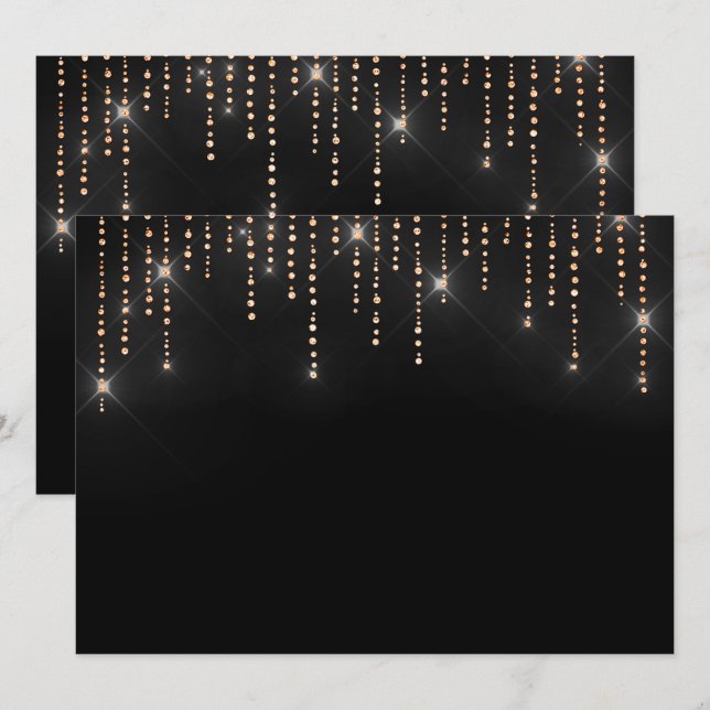 Glitter pattern blank Invitation (Front/Back)