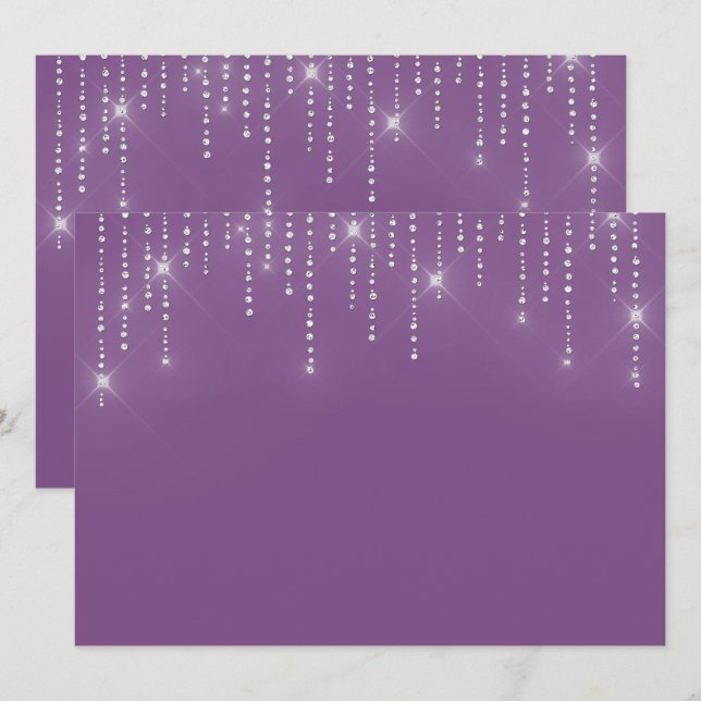 Glitter pattern blank Invitation (Front/Back)