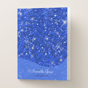 Glitter Pattern Blue ID144 Pocket Folder
