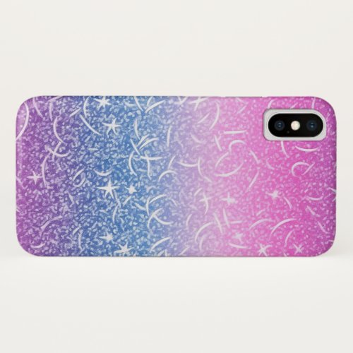 Glitter Pattern iPhone X Case