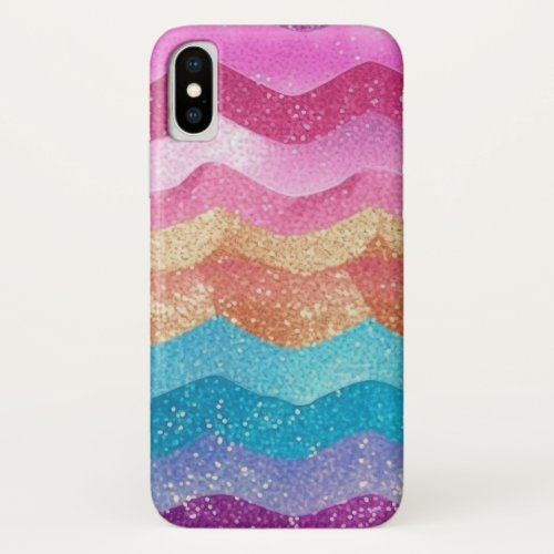 Glitter Pattern iPhone X Case