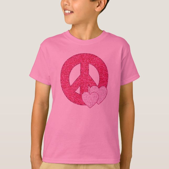 Glitter Peace Sign T-Shirt (Front)