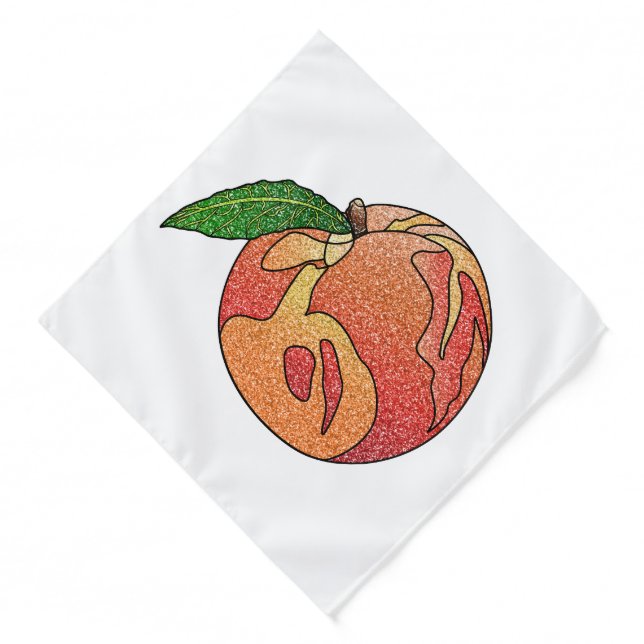 Glitter Peach Bandana (Front)