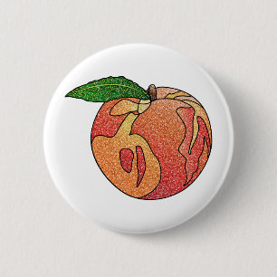Glitter Peach Button