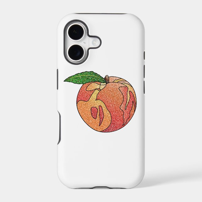 Glitter Peach Iphone Case (Back)