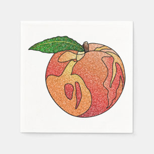 Glitter Peach Napkins