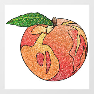 Glitter Peach Wall Decal
