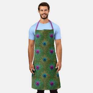 Glitter Peacock Feather Series Design 17 Apron