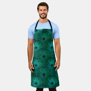 Glitter Peacock Feather Series Design 18 Apron