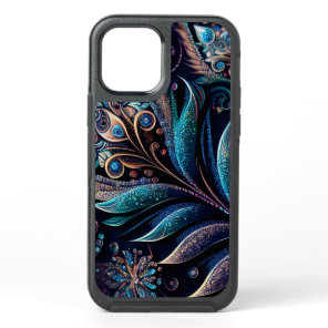 Glitter Peafowl Feather OtterBox Symmetry iPhone 12 Pro Case