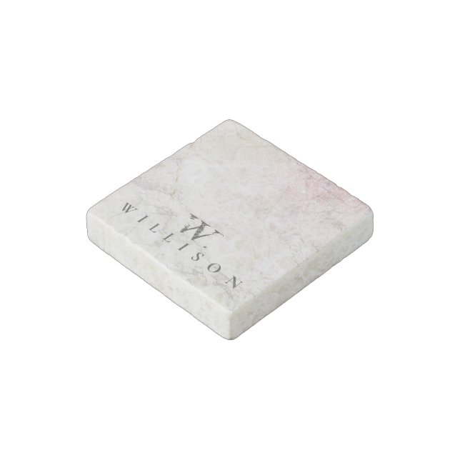 Glitter Personalized Marble Stone Magnet (Angled)