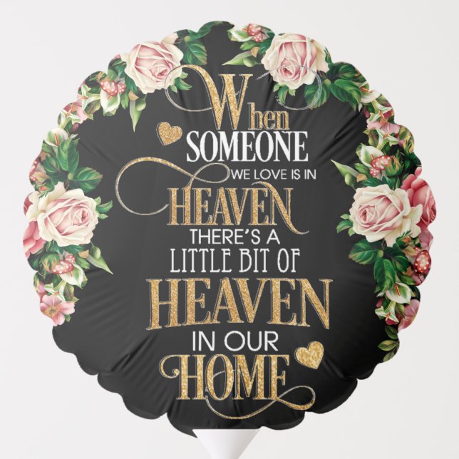 Glitter Photo Funeral Memory Memorial Balloon (Back)