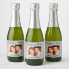 Glitter Photo Wedding Mini Sparkling Wine Favor La