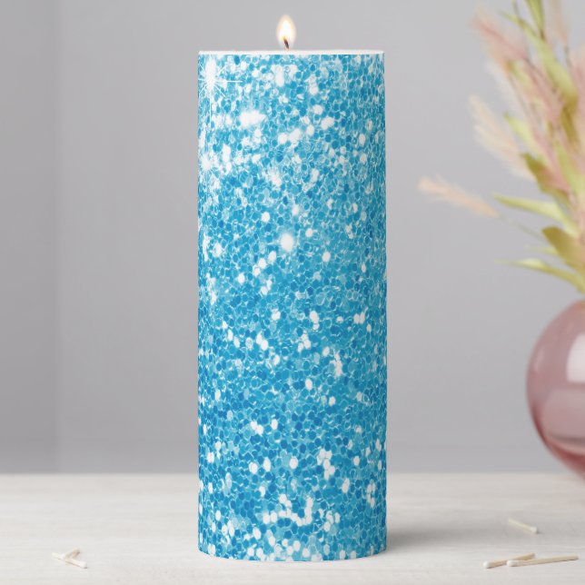Glitter Pillar Candle (In Situ)