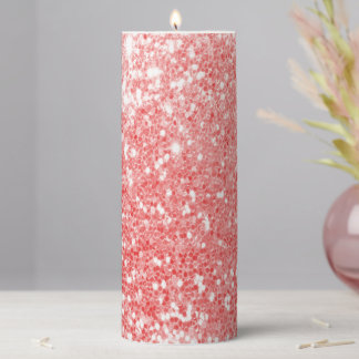 Glitter Pillar Candle