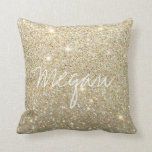 Glitter Pillow<br><div class="desc">Gold Glitter Pillow with customizable name or text.</div>