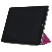 Glitter Pink and Black Pattern Rhinestones iPad Air Cover (Folded)