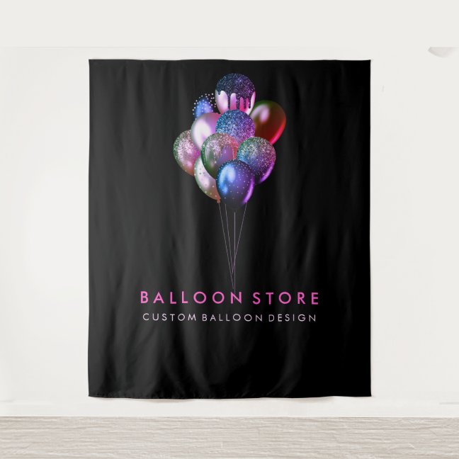 Glitter Pink Balloon Wedding Decor Party Tapestry