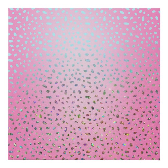 Glitter Pink Cheetah Print Canvas (Front)