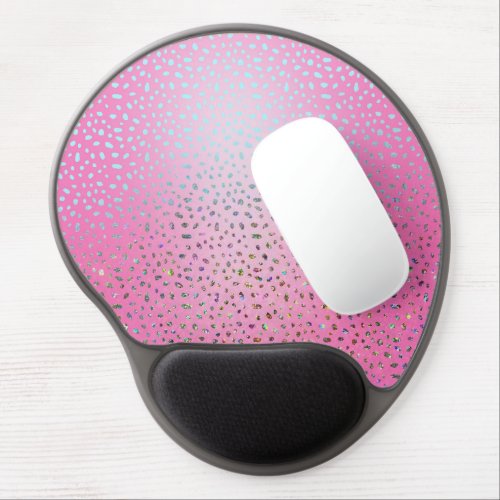 Glitter Pink Cheetah Print Gel Mouse Pad