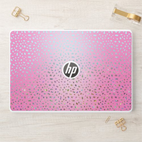 Glitter Pink Cheetah Print HP Laptop Skin