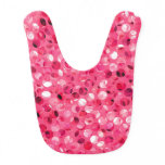 Glitter Pink Circles Baby Bib Glitter Pink Circles Baby Bib