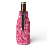 Glitter Pink Circles Bottle Cooler Glitter Pink Circles Bottle Cooler