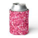 Glitter Pink Circles Can Cooler Glitter Pink Circles Can Cooler