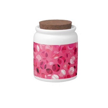 Glitter Pink Circles Candy Jar