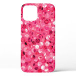 Glitter Pink Circles iPhone 12 Case Glitter Pink Circles iPhone 12 Case
