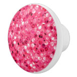Glitter Pink Circles Ceramic Knob Glitter Pink Circles Ceramic Knob