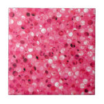 Glitter Pink Circles Ceramic Tile Glitter Pink Circles Ceramic Tile