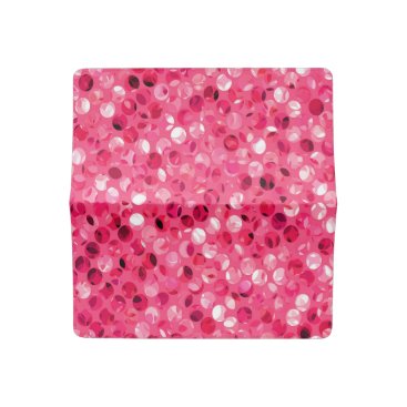 Glitter Pink Circles Checkbook Cover